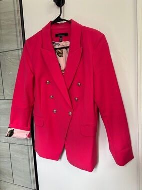 White House Black Market Hot Pink Double-Breasted Blazer